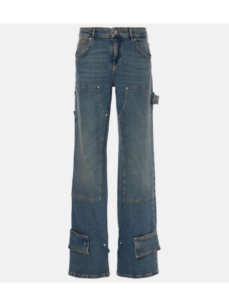 Lavtaljet straight jeans Blumarine blå