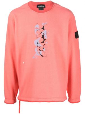 Trykt sweatshirt Stone Island Shadow Project rosa