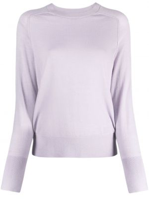 Вълнен пуловер Calvin Klein виолетово