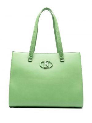 Kožna shopper torbica od umjetne kože Liu Jo zelena