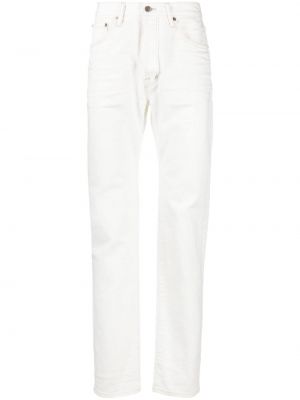 Jeansy skinny slim fit bawełniane Tom Ford białe