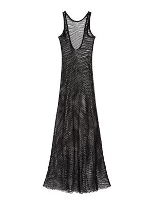 Плетена рокля Bershka черно