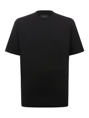 Хлопковая футболка Y-3 Черная
