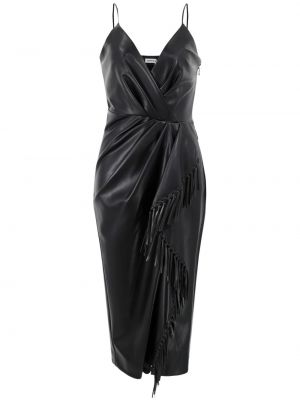 Вечерна рокля с ресни Simkhai черно