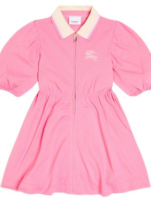 Bomull brodert dress for jenter Burberry Kids rosa