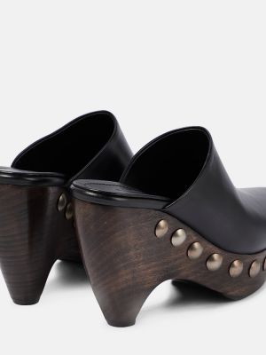 Pantofi cu toc din piele Alaã¯a negru