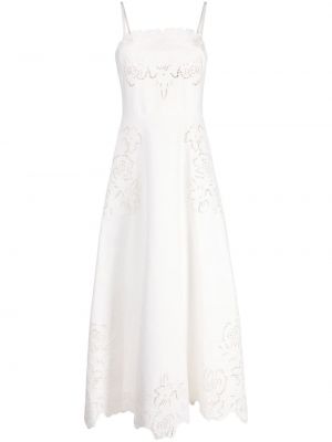 Миди рокля на цветя Elie Saab бяло