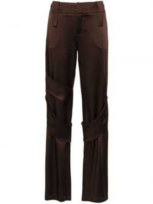 Relaxed fit „cargo“ stiliaus kelnės satino Blumarine ruda