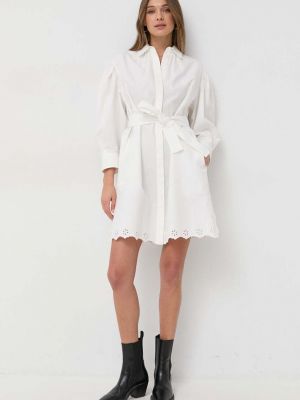 Weekend Max Mara rochie din amestec de in a , mini, drept - alb