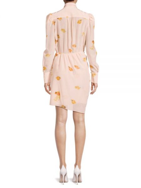 Платье мини с принтом с драпировкой Lanvin розовое