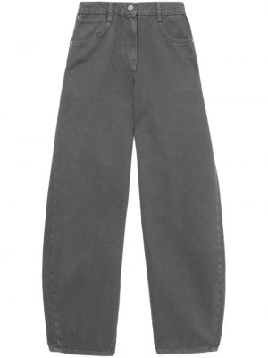Voľné priliehavé skinny fit džínsy s vysokým pásom Low Classic sivá