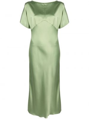 Saténové koktejlkové šaty N°21 zelená