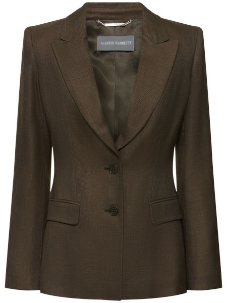 Viskose blazer Alberta Ferretti grøn