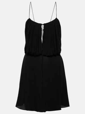 Mini robe en crêpe Saint Laurent noir