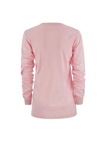 Bluza bawełniana z nadrukiem z długim rękawem Marni różowa