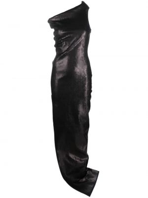 Vestito lungo con paillettes asimmetrico Rick Owens nero