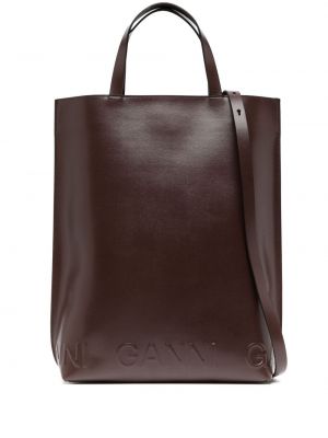 Nákupná taška Ganni hnedá