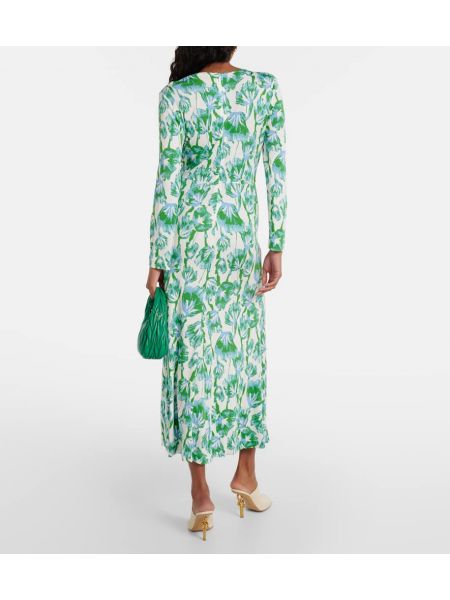 Vestido midi con estampado Diane Von Furstenberg verde