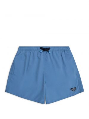Shorts avec applique Emporio Armani bleu