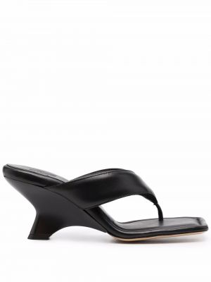 Leder sandale Giaborghini schwarz