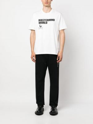 Raštuotas medvilninis marškinėliai Mastermind Japan balta