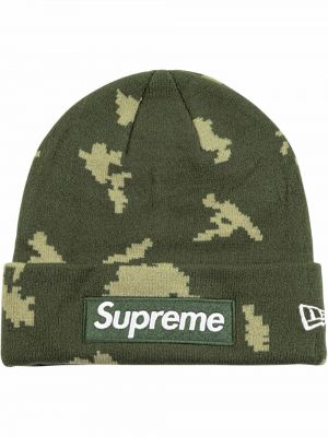 Zielona czapka Supreme