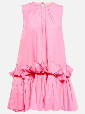 Bavlněné šaty Roksanda růžové
