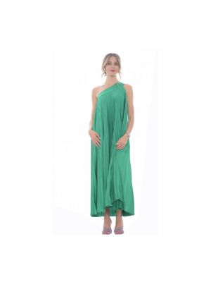Sukienka długa bez rękawów z poliestru Souvenir - zielony