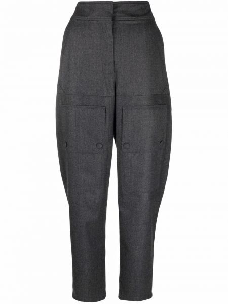 Pantalones rectos de cintura alta Stella Mccartney gris