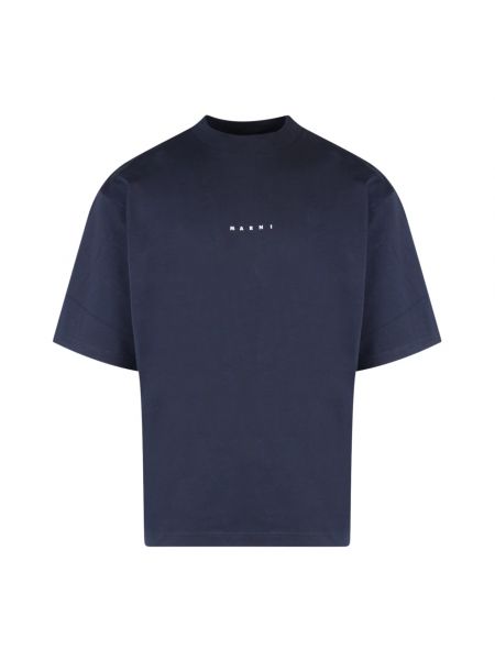 T-shirt mit print mit rundem ausschnitt Marni blau