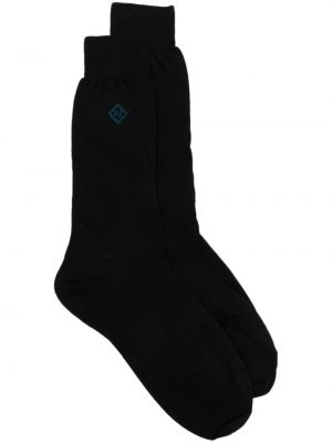Плетени вълнени чорапи Pal Zileri черно