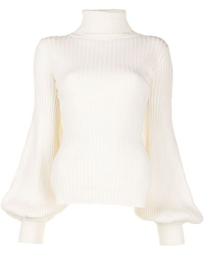 Jersey de cuello vuelto de tela jersey Anna Quan blanco