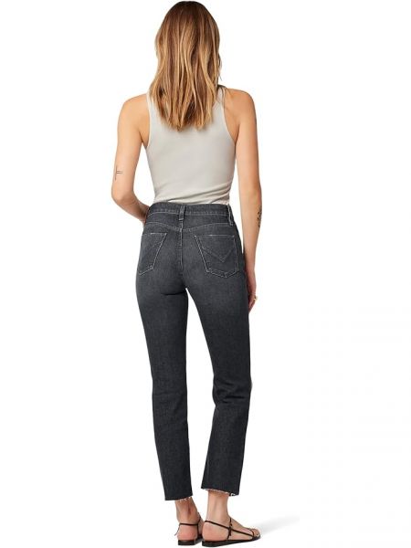 Прямые джинсы с высокой талией Hudson Jeans черные