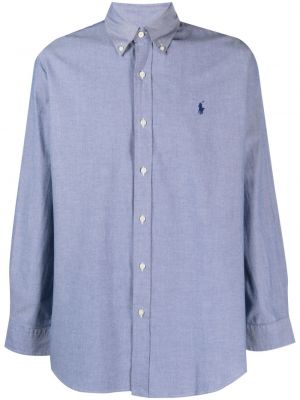 Chemise brodée en coton Polo Ralph Lauren bleu
