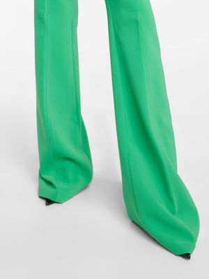 Magas derekú egyenes szárú nadrág The Attico zöld