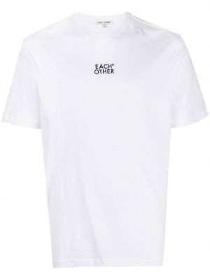T-shirt brodé en coton Each X Other blanc