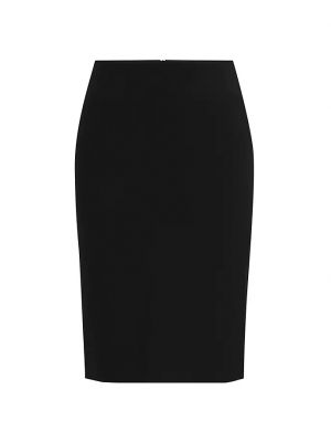 Шерстяная приталенная юбка-карандаш Boss черная