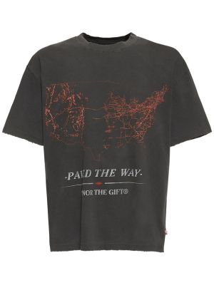 Džerzej bavlnené tričko s potlačou Honor The Gift čierna