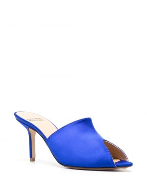 Sandały zamszowe wsuwane Francesco Russo niebieskie