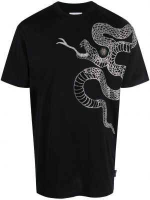 T-shirt à imprimé à motif serpent Philipp Plein noir