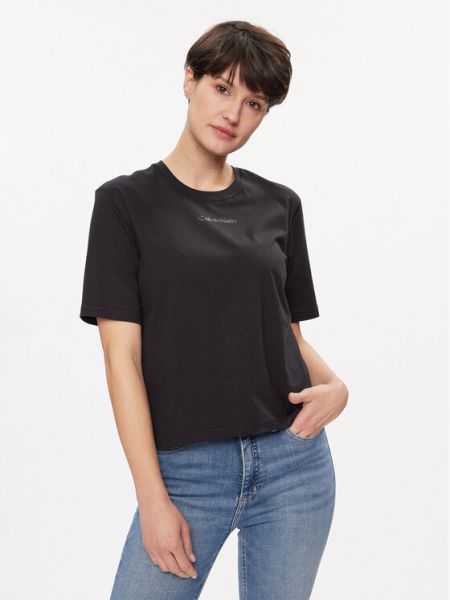 Relaxed fit marškinėliai Calvin Klein Performance juoda