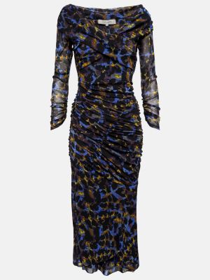 Midi šaty Diane Von Furstenberg modré