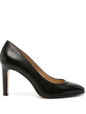 Кожени полуотворени обувки Lauren Ralph Lauren черно