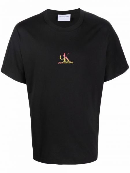 Camiseta con estampado Calvin Klein Jeans negro