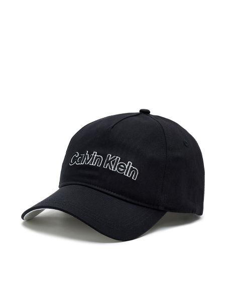 Cappello con visiera ricamato Calvin Klein nero