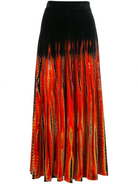 Falda de terciopelo‏‏‎ tie dye Proenza Schouler naranja