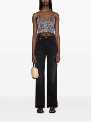 Zvonové džíny s vysokým pasem Isabel Marant černé