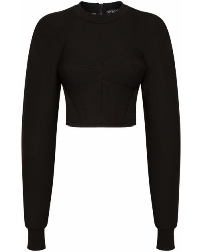 Sujetador de tela jersey Dolce & Gabbana negro