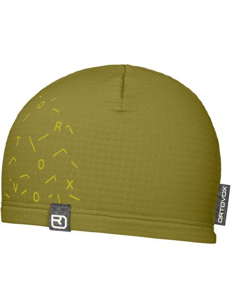 Флисовая шапка с сеткой Ortovox желтая