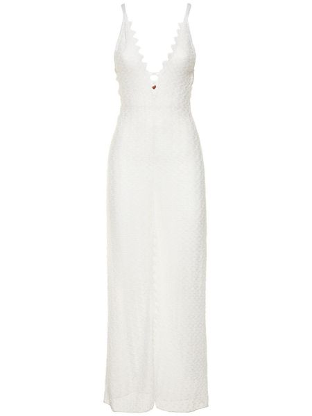 Sukienka długa koronkowa Missoni biała